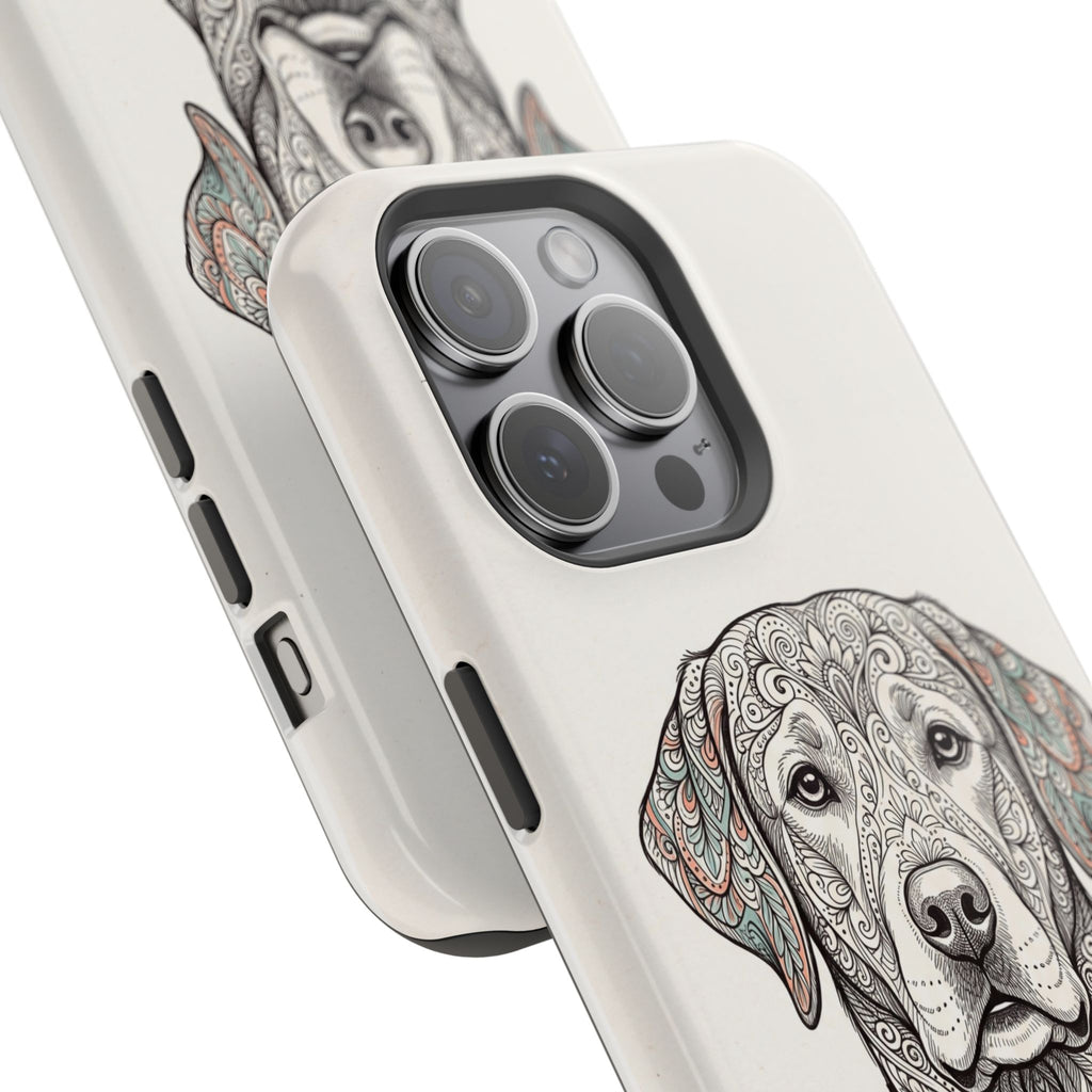 Mandala Labrador Phone Case — Tough Magnetic Case with Wireless Charging