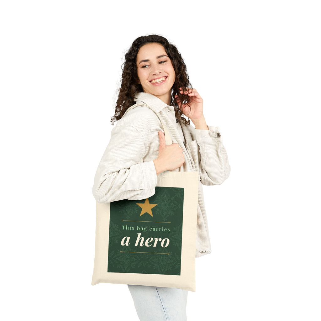 Nurse Tote Bag – This bag carries a hero – Cotton Canvas Tote Bag for Nurses