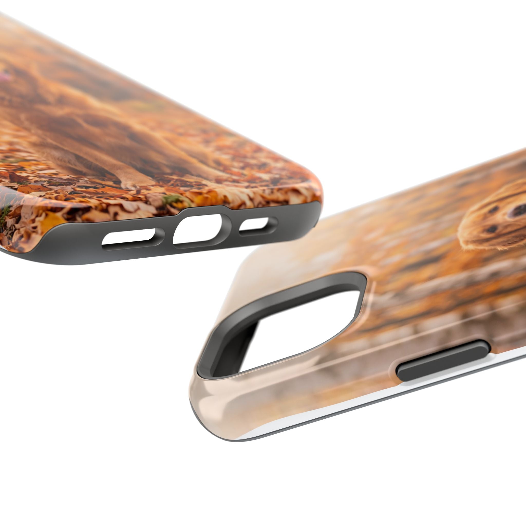 Autumn Golden Retriever Phone Case — Impact-Resistant Wireless Charging Cover