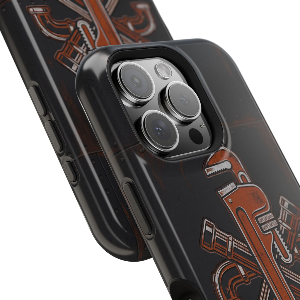 Tough By Trade Phone Case — Crossed Wrenches Wireless Charging Cover