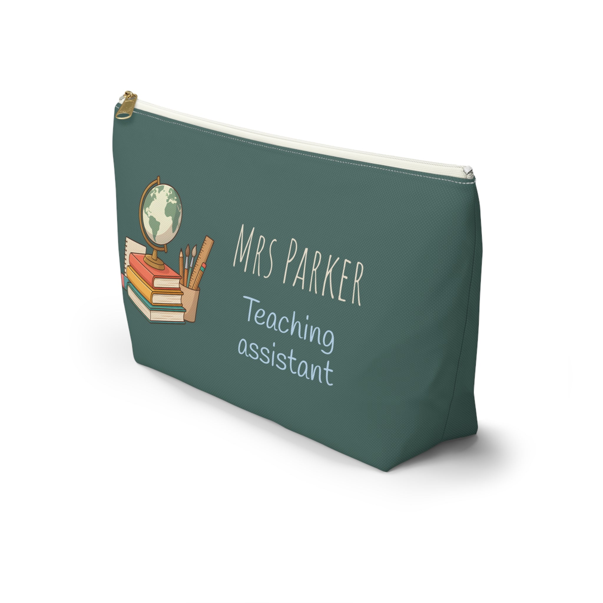 Personalized Teacher Gift Pouch – Custom Name Makeup Bag for Teachers