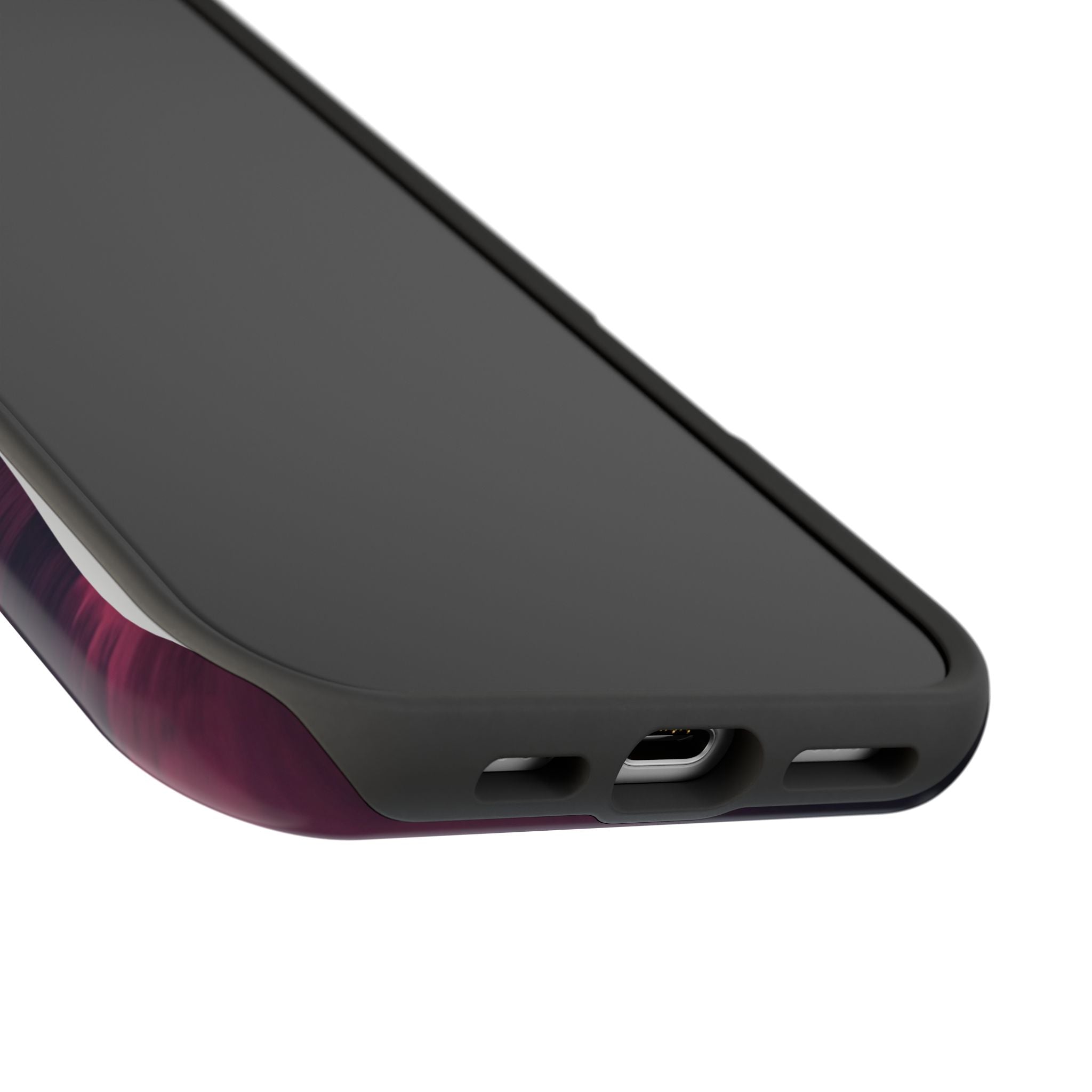Pink Sky Paw Print Phone Case — Impact-Resistant Wireless Charging Cover