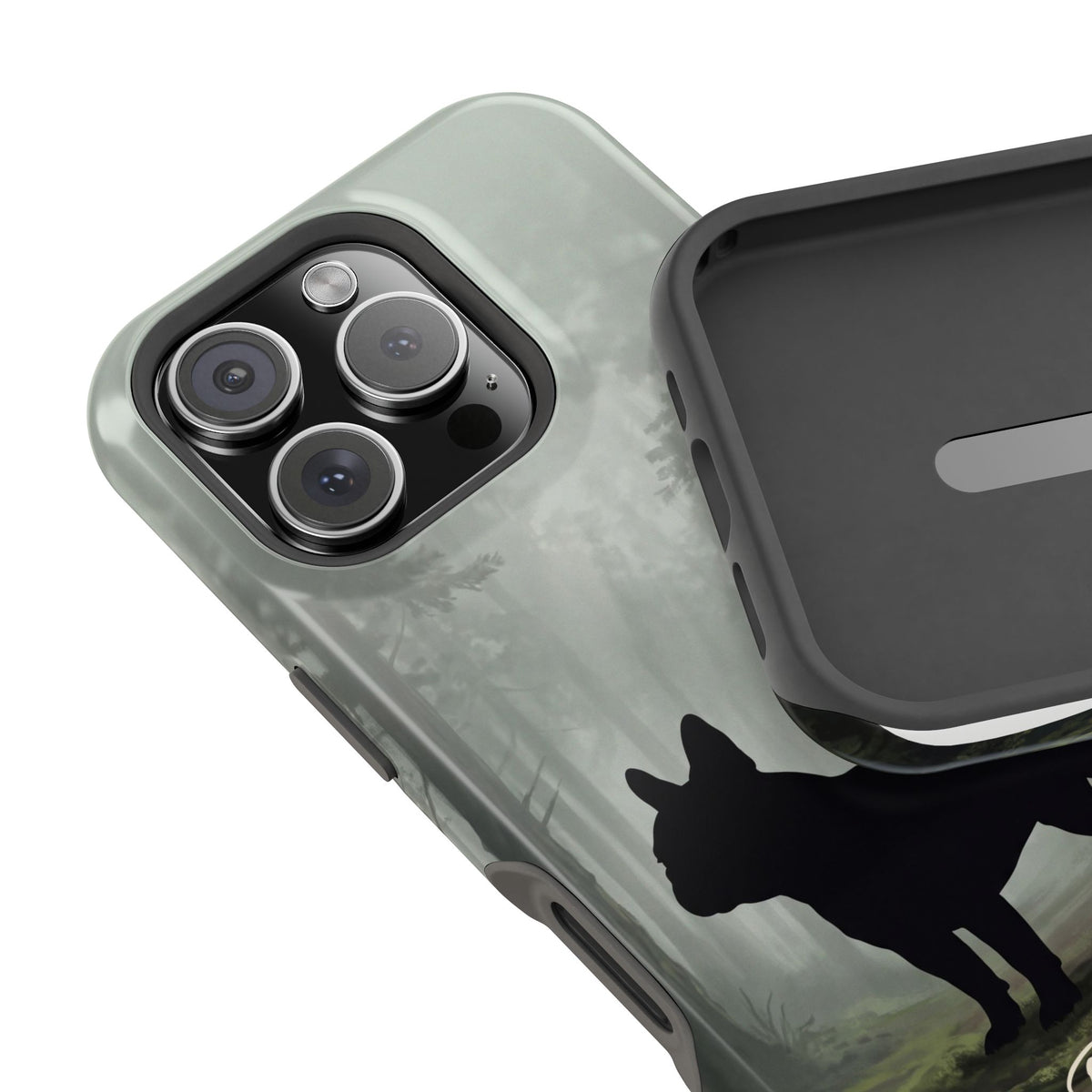 Personalized French Bulldog Misty Forest Phone Case — Wireless Charging Cover
