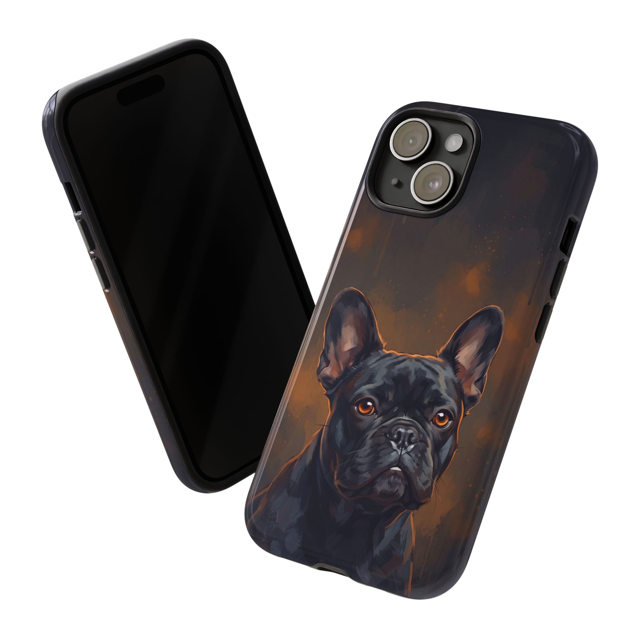 Moody French Bulldog Portrait Phone Case | Dramatic Studio Photography Style | iPhone & Samsung