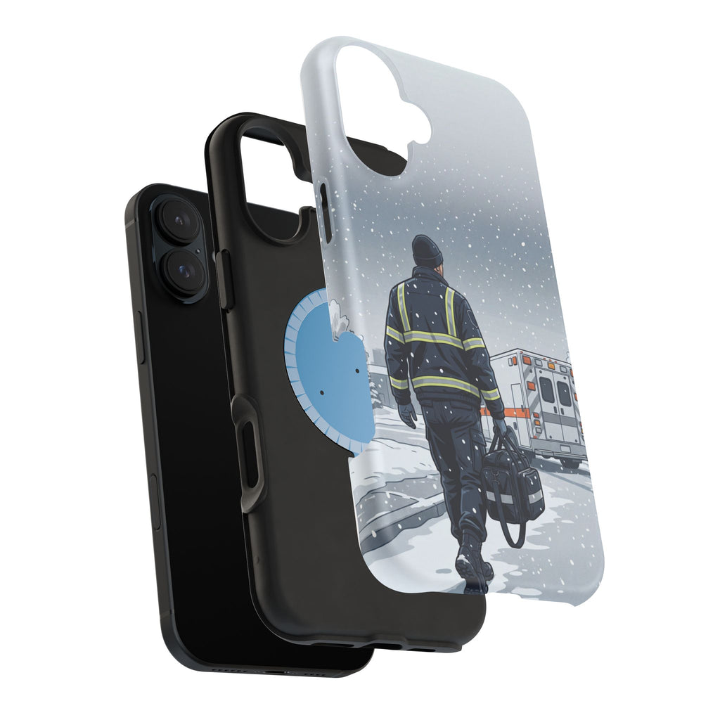 Bold Paramedic/EMT Portrait Phone Case — Magnetic Wireless Charging Cover
