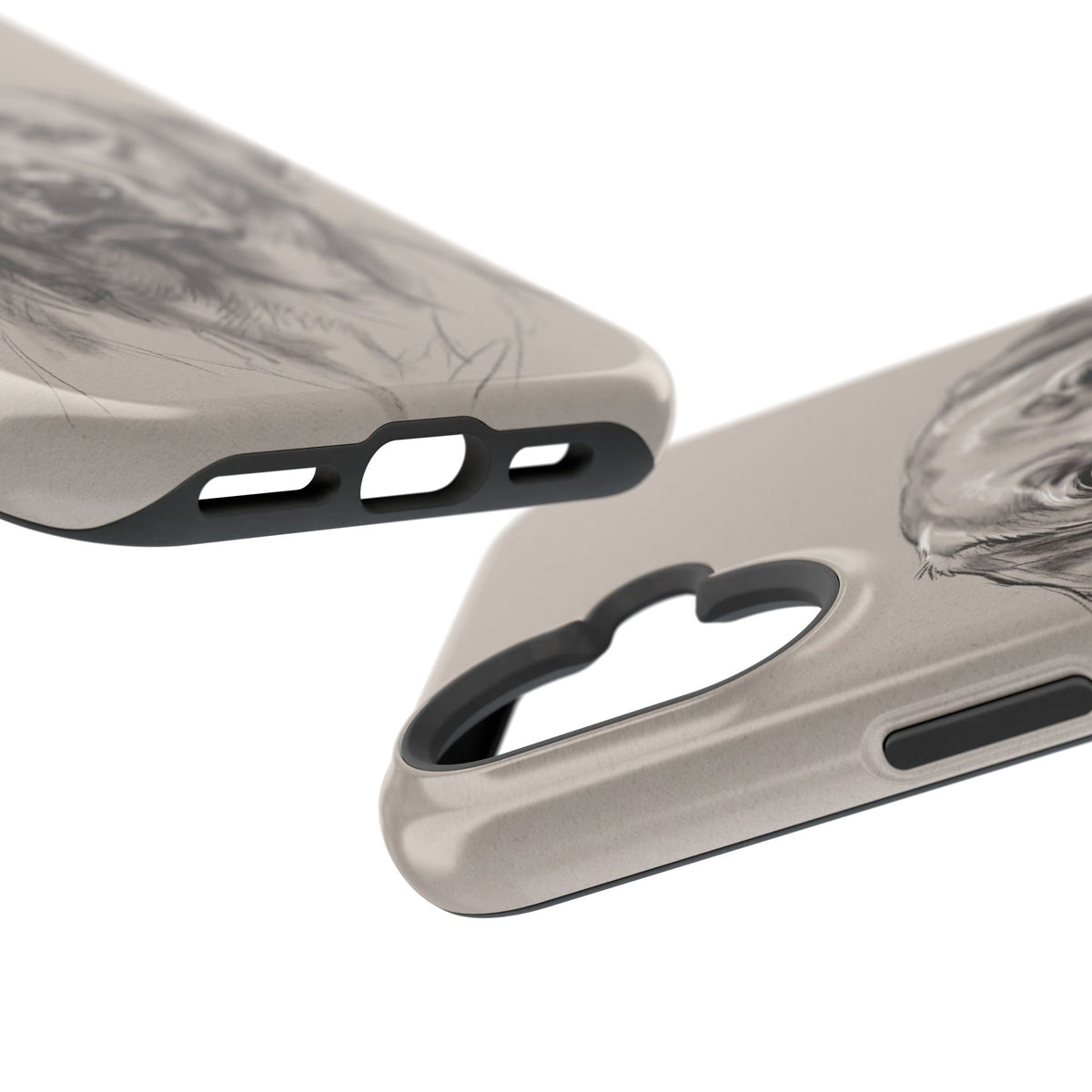 Charcoal Sketch Labrador Phone Case — Tough Magnetic Case with Wireless Charging