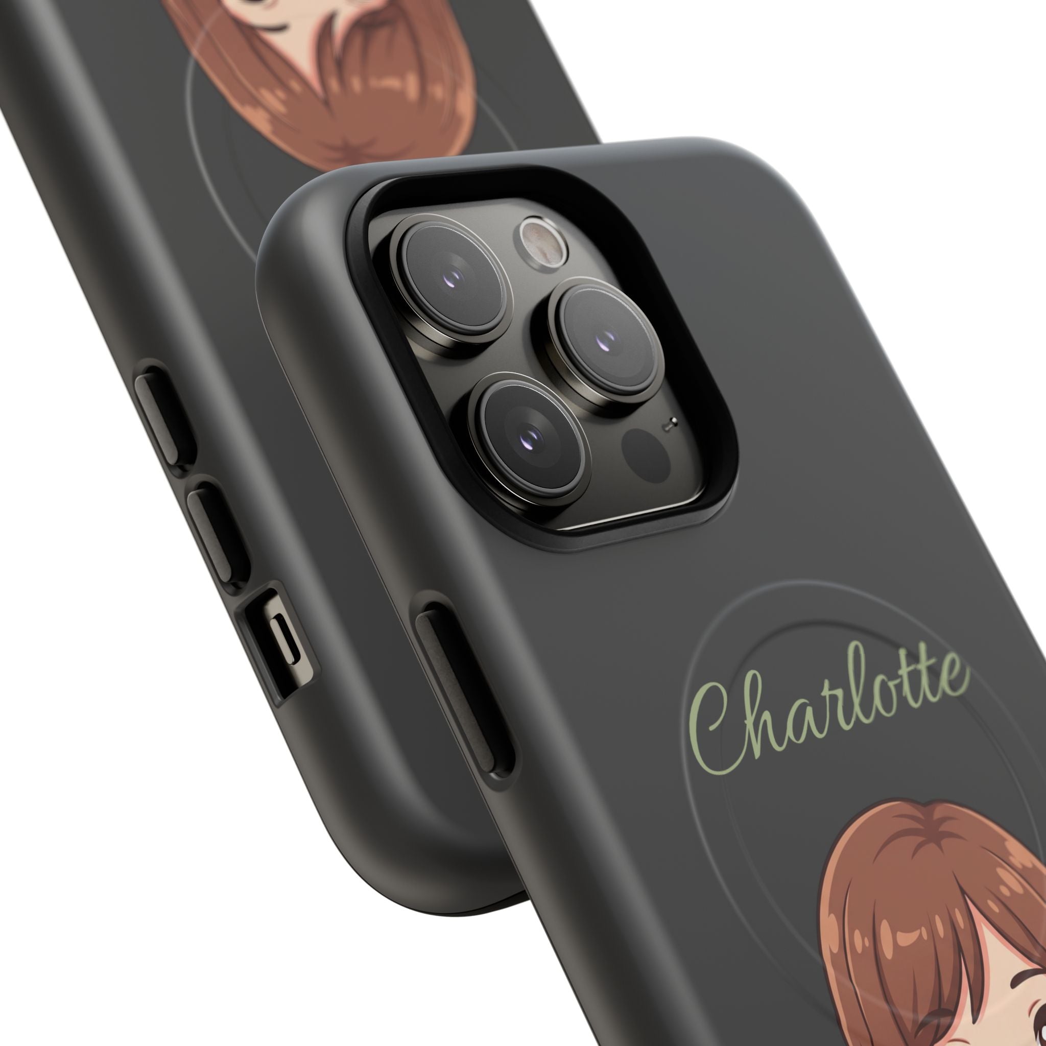 Personalized Tough Magnetic Phone Case | With Custom Name – Cute Illustrated Nurse Character Case for iPhones