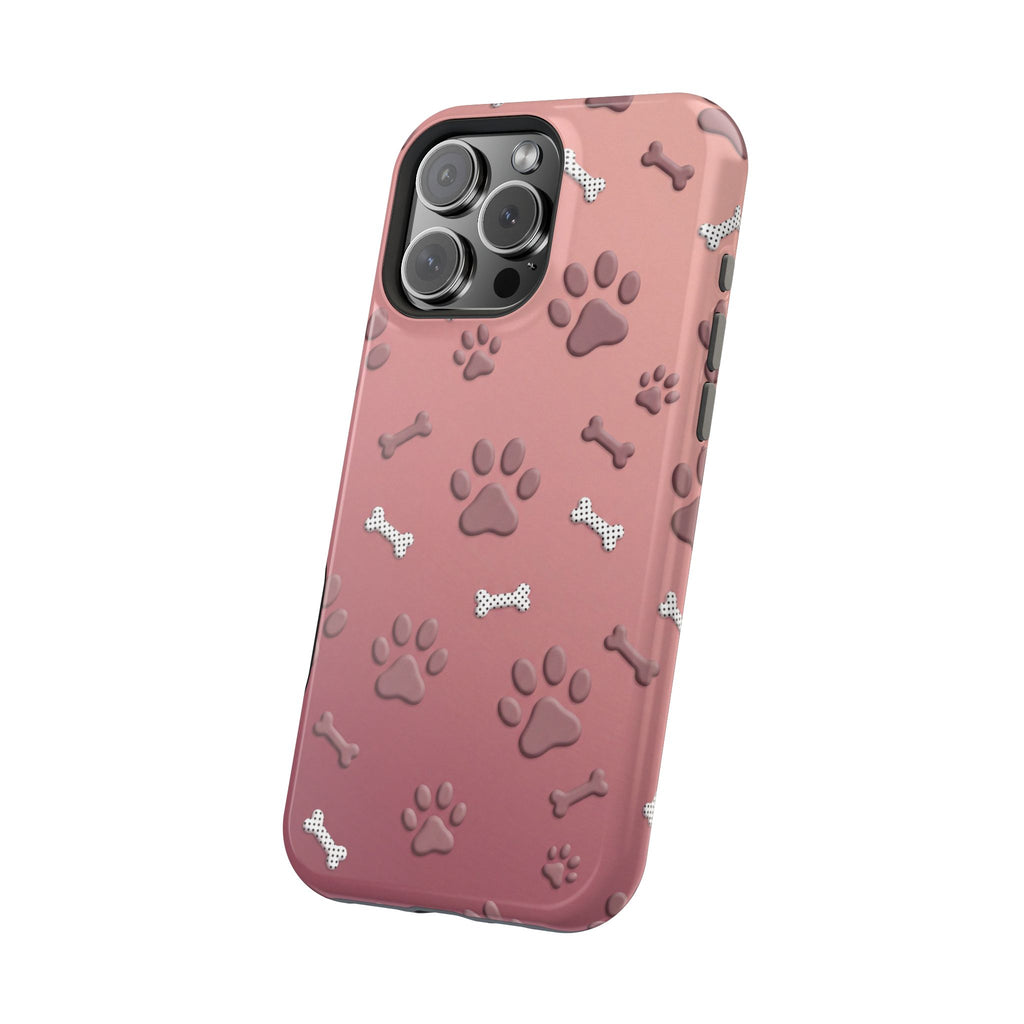 Paws & Bones Phone Case — Impact-Resistant Wireless Charging Cover