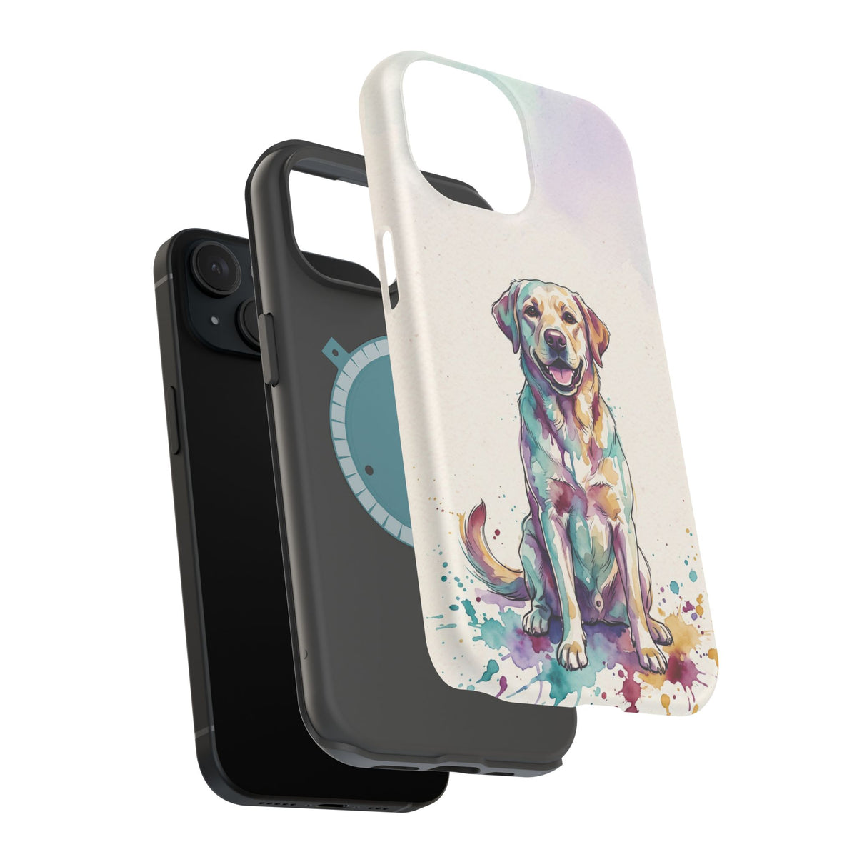 Watercolor Labrador Phone Case — Tough Magnetic Case with Wireless Charging