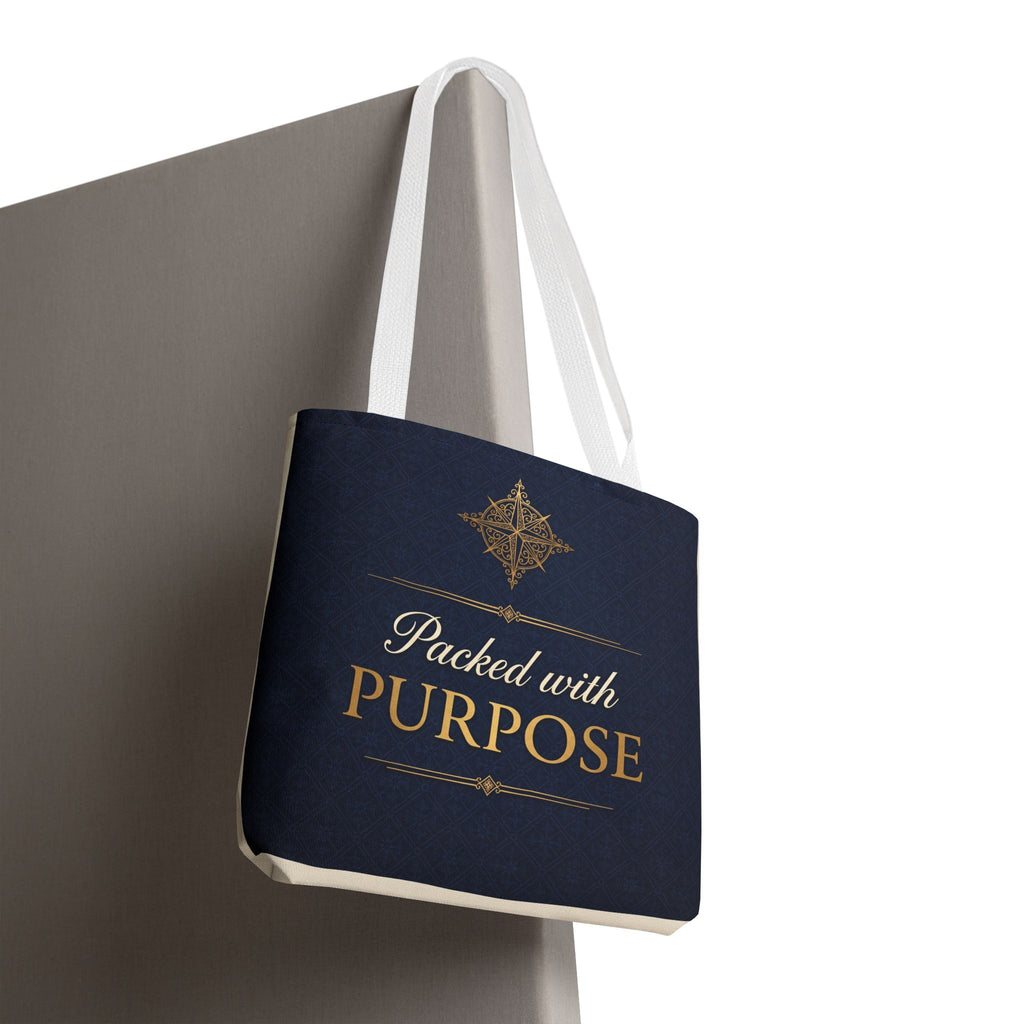 Packed with Purpose Tote | Inspirational Nurse Gift Tote Bag | Healthcare Worker Appreciation Gift | Premium Polyester Carry-All