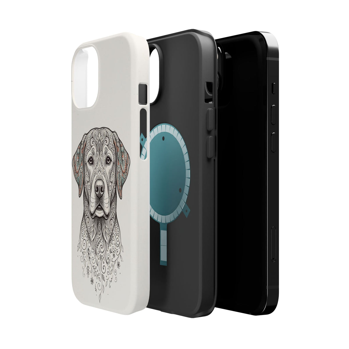 Mandala Labrador Phone Case — Tough Magnetic Case with Wireless Charging