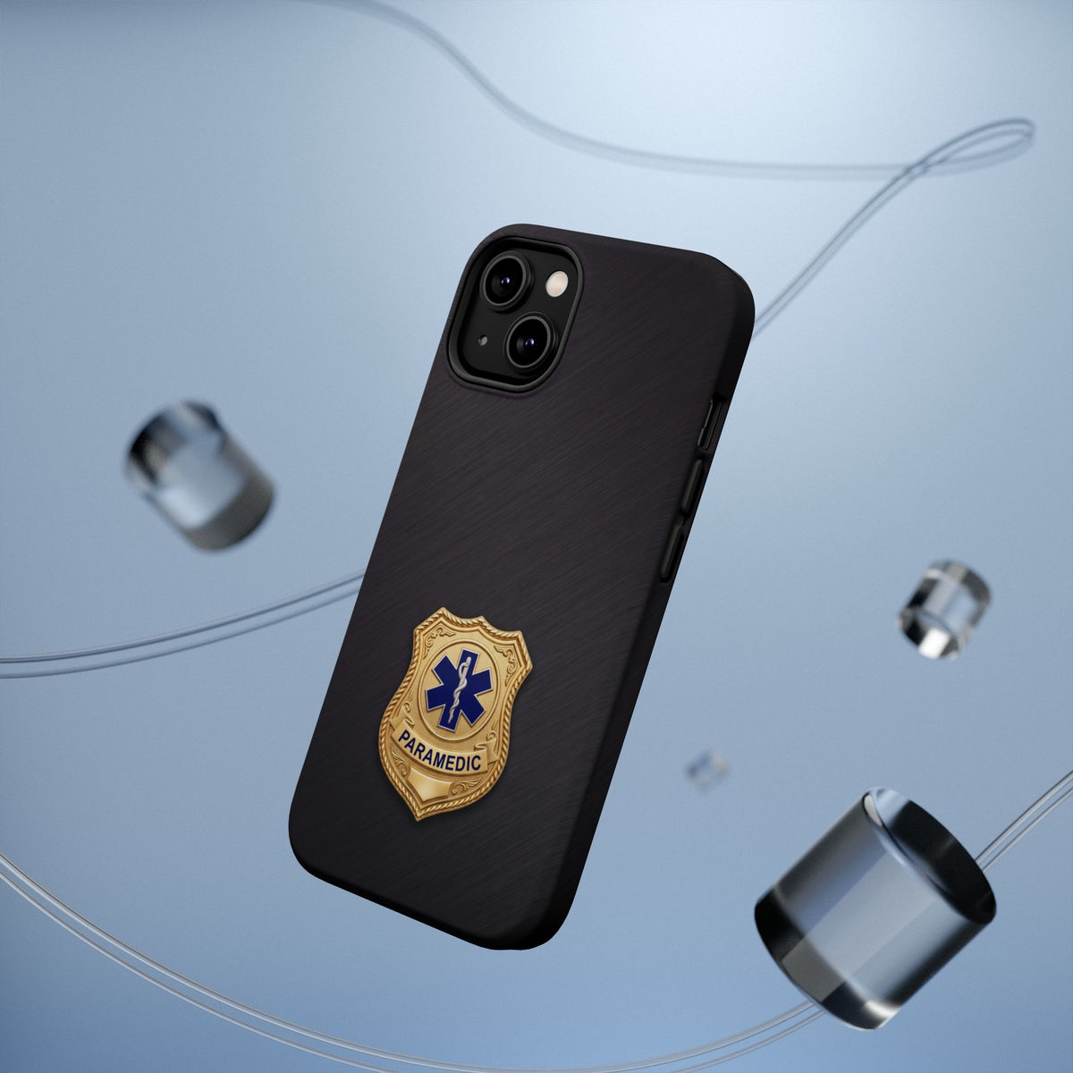 Gold Paramedic Badge Phone Case — Magnetic Wireless Charging Cover