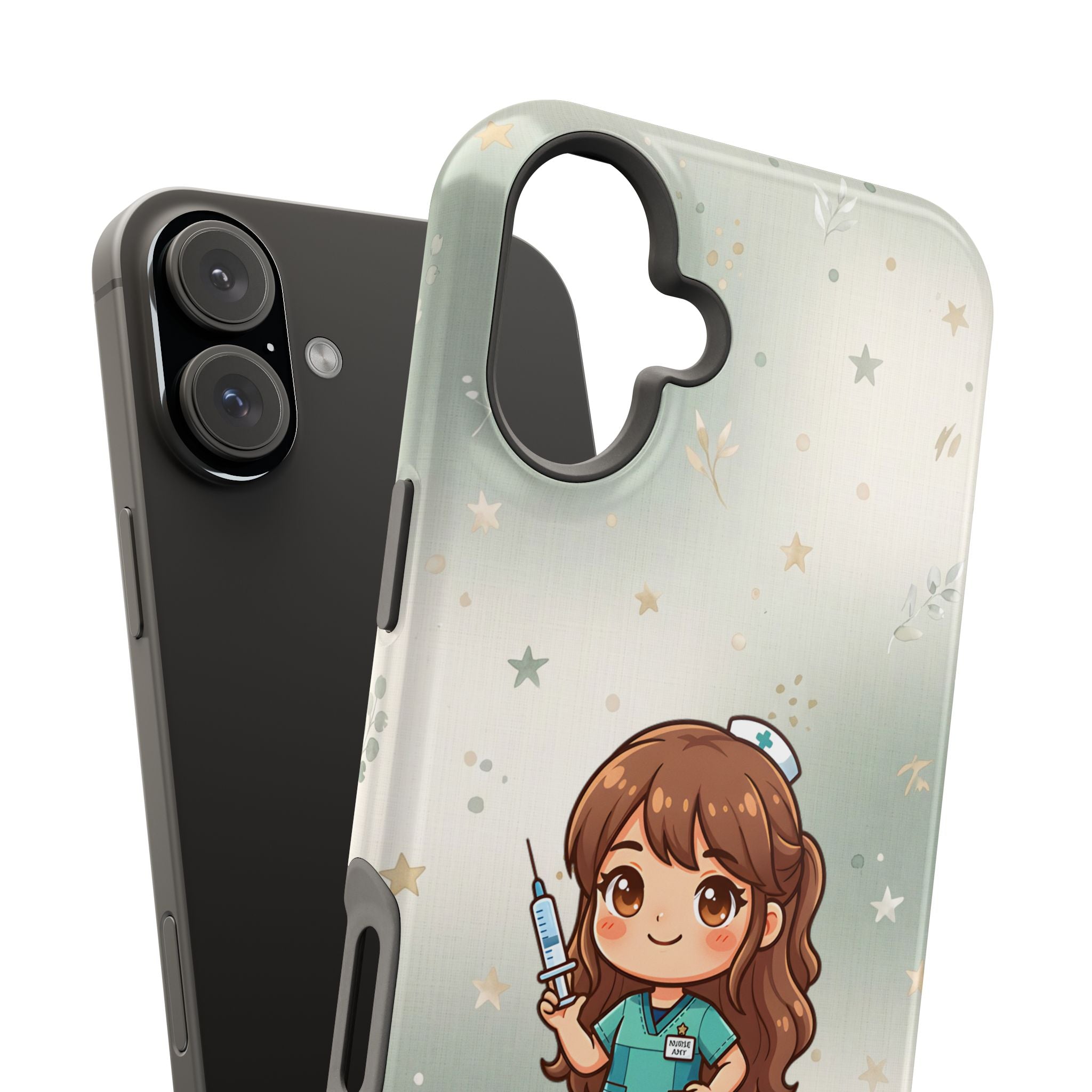 Personalized Nurse with Syringe Phone Case — Wireless Charging Cover