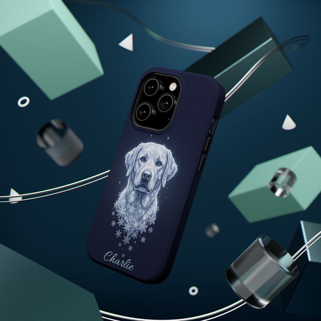 Personalized Winter Snowflake Labrador Phone Case — Tough Magnetic Case with Wireless Charging