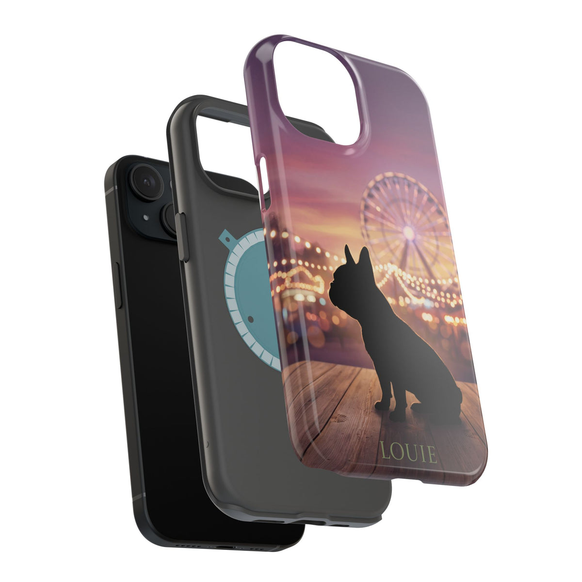 Personalized French Bulldog Carnival Nights Phone Case — Wireless Charging Cover