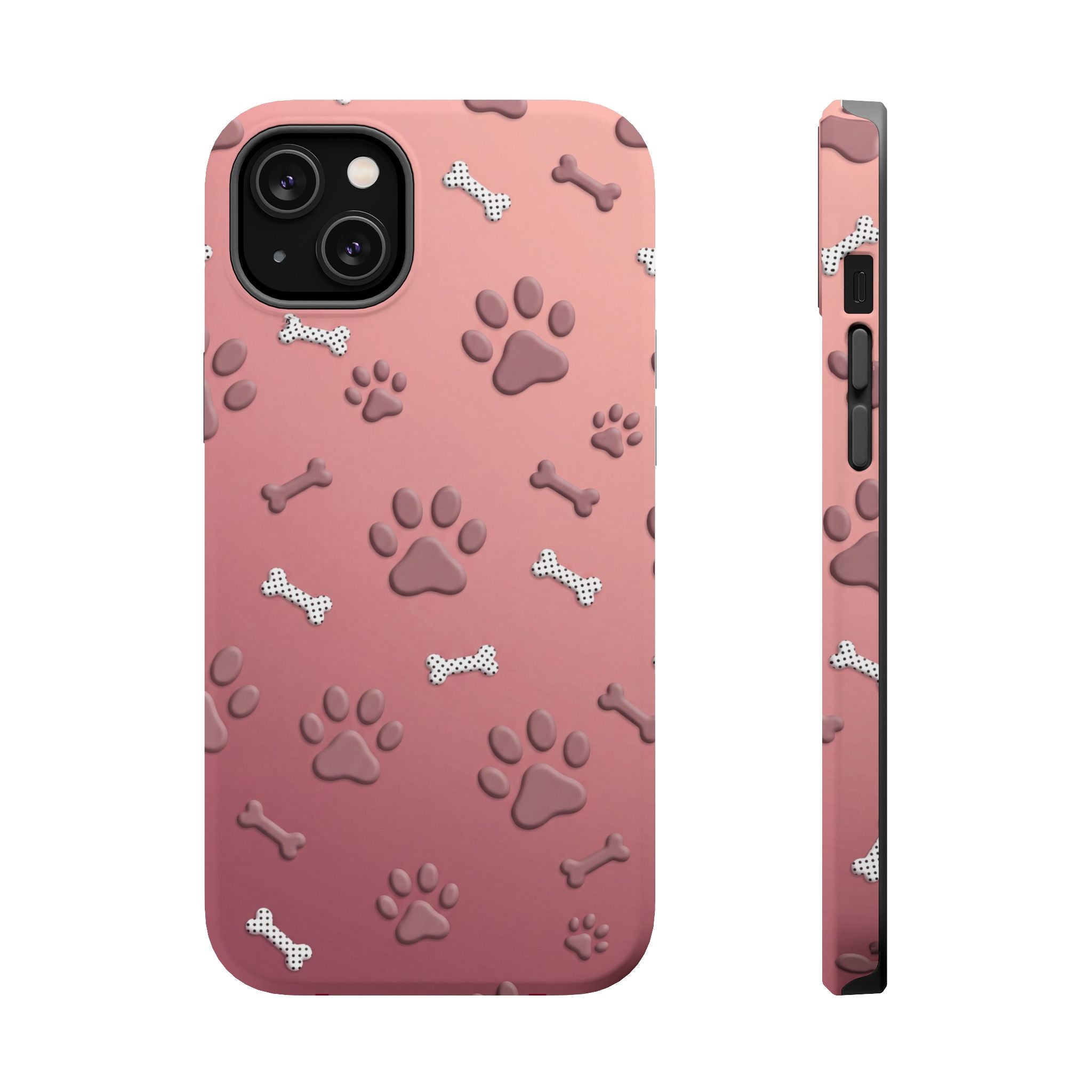 Paws & Bones Phone Case — Impact-Resistant Wireless Charging Cover