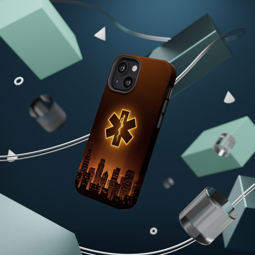 Paramedic/EMT Skyline Phone Case — Magnetic Wireless Charging Cover