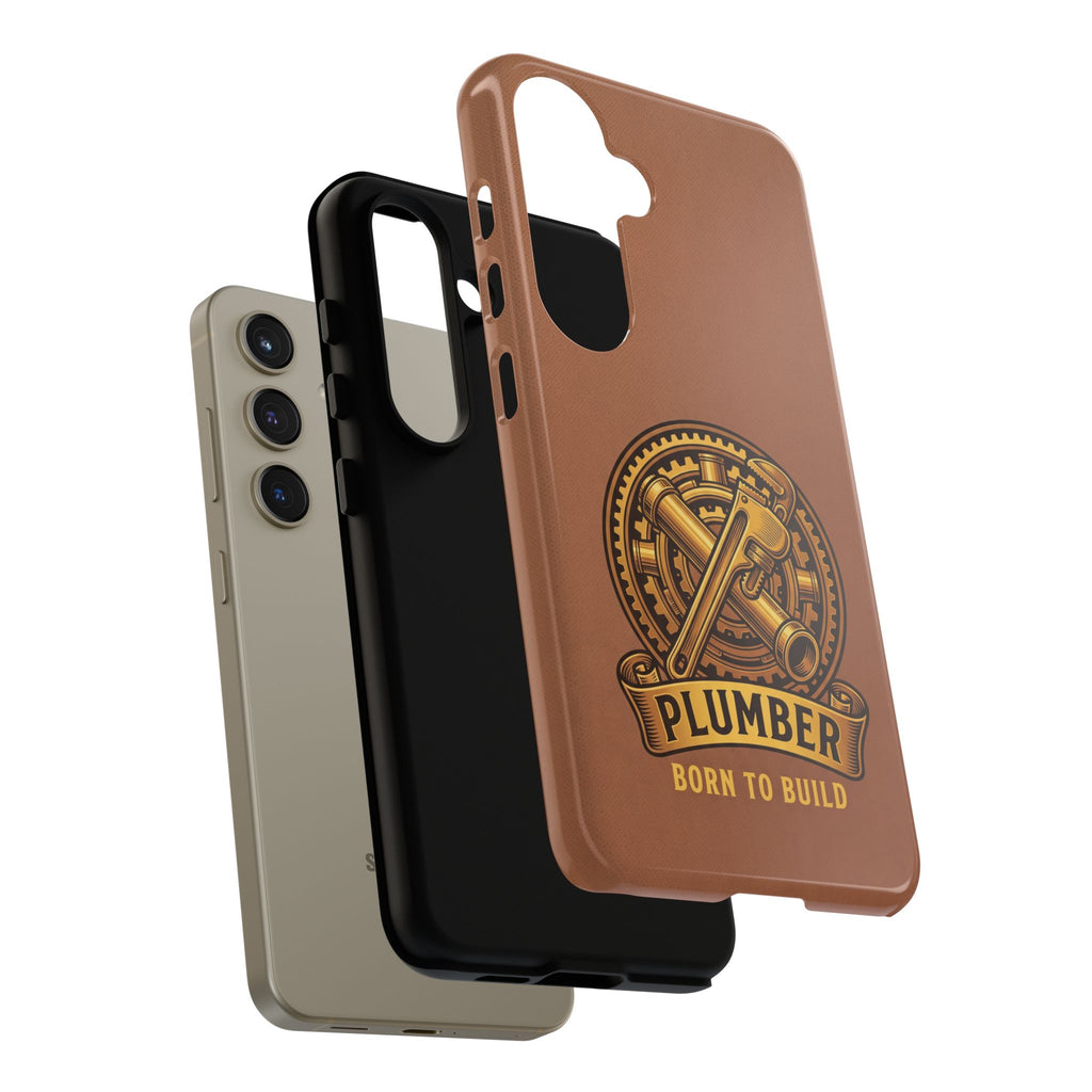 Plumber Born to Build Leather Phone Case - Samsung & iPhone Series