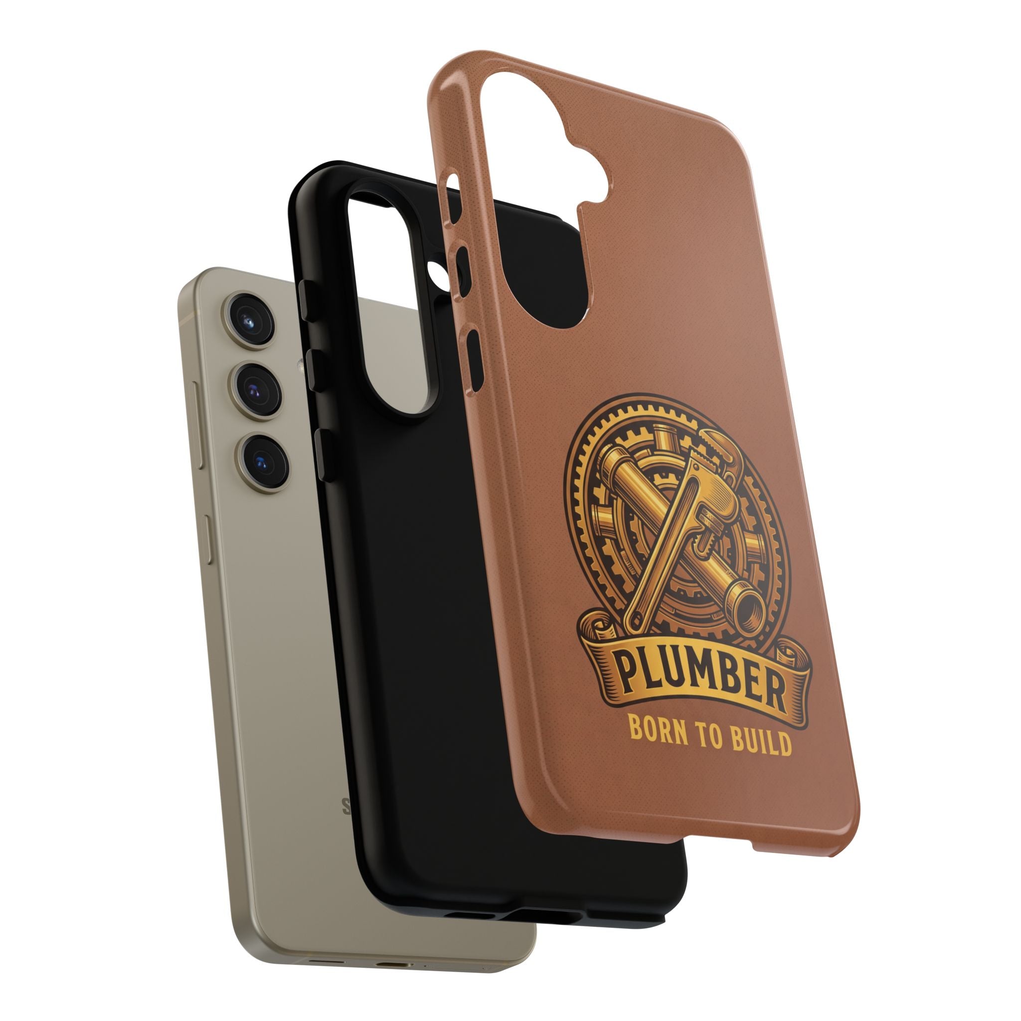 Plumber Born to Build Leather Phone Case - Samsung & iPhone Series