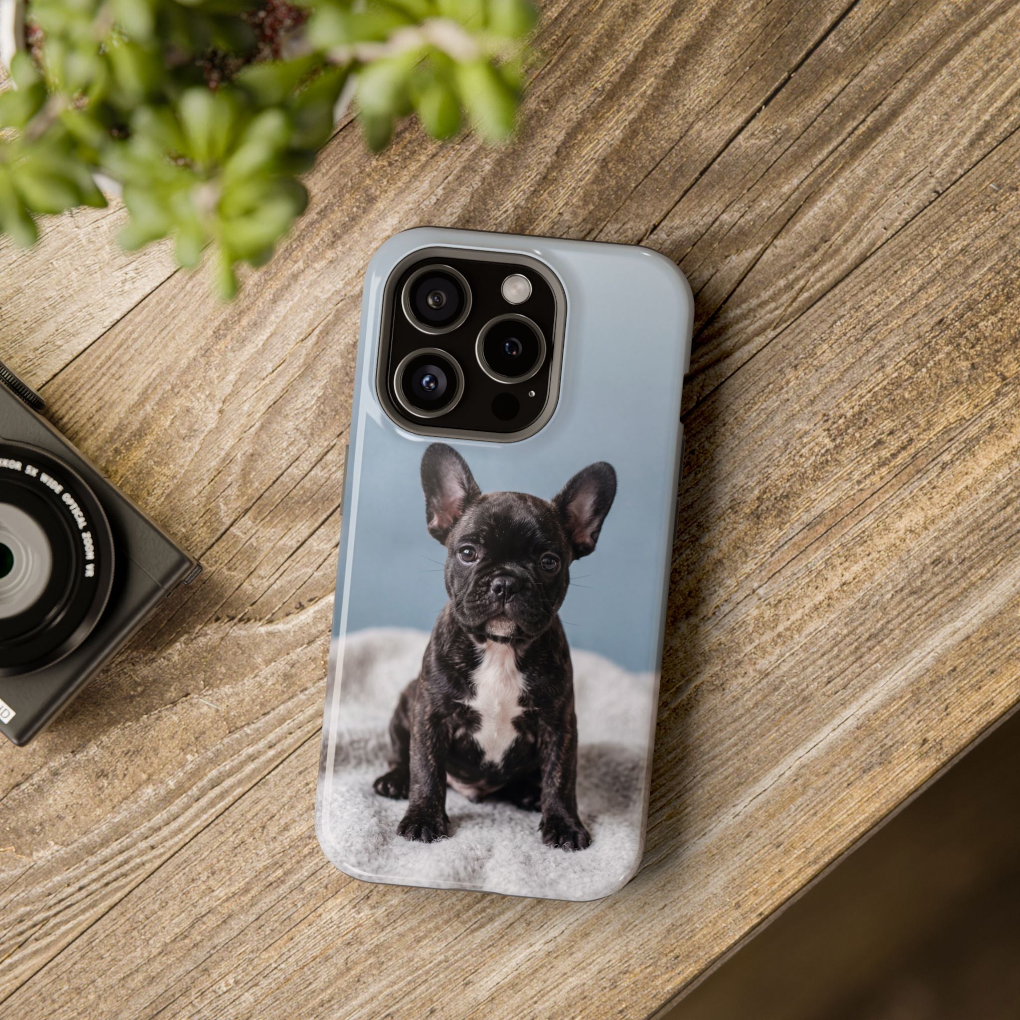 French Bulldog Puppy Phone Case — Impact-Resistant Wireless Charging Cover