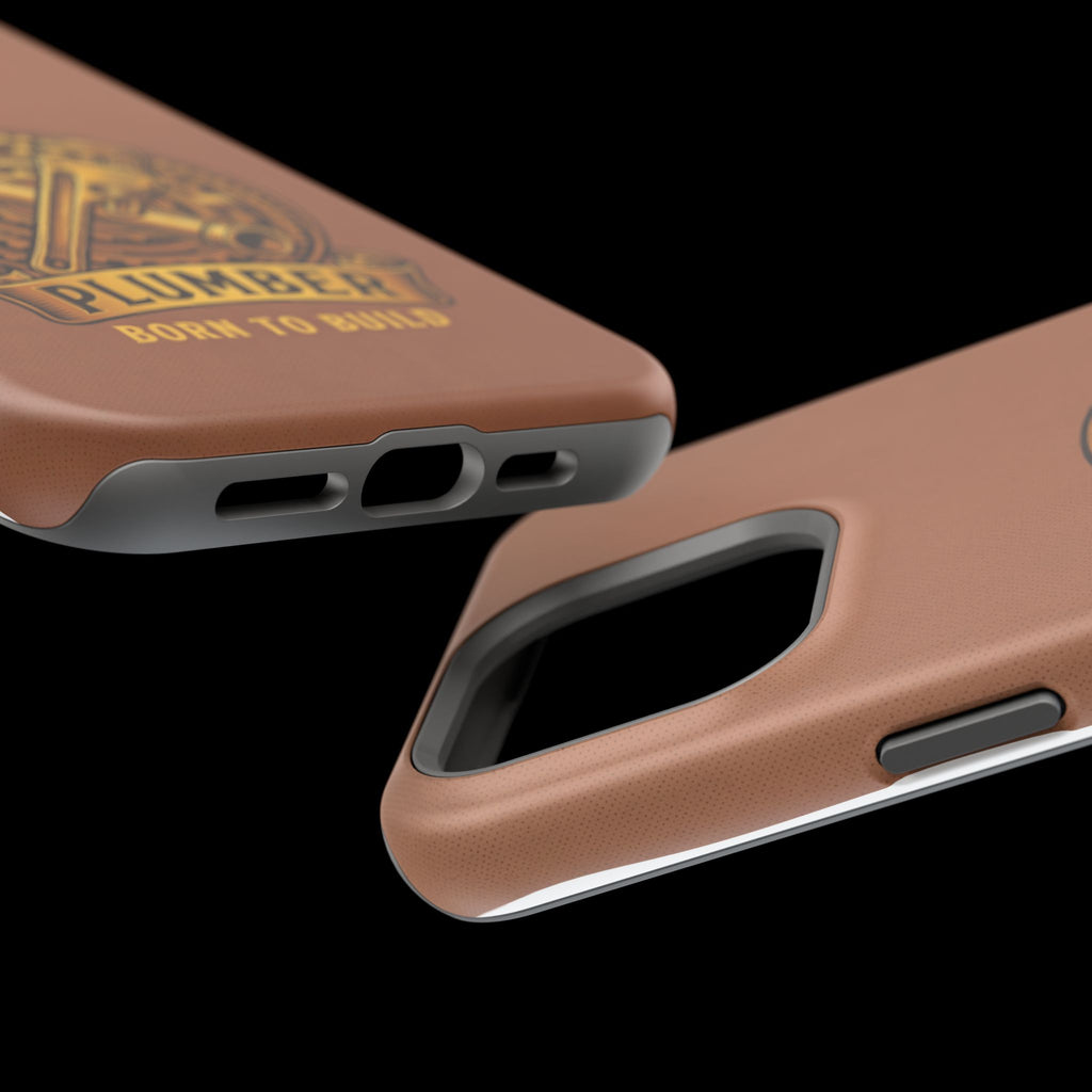 Plumber Born to Build Phone Case — Badge Wireless Charging Cover