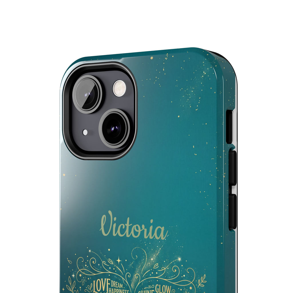 Personalized Teacher Phone Case — Custom Name Heart Word Art Design