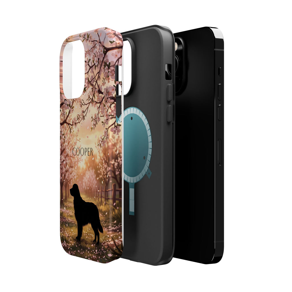 Personalized Golden Retriever Autumn Forest Phone Case — Wireless Charging Cover