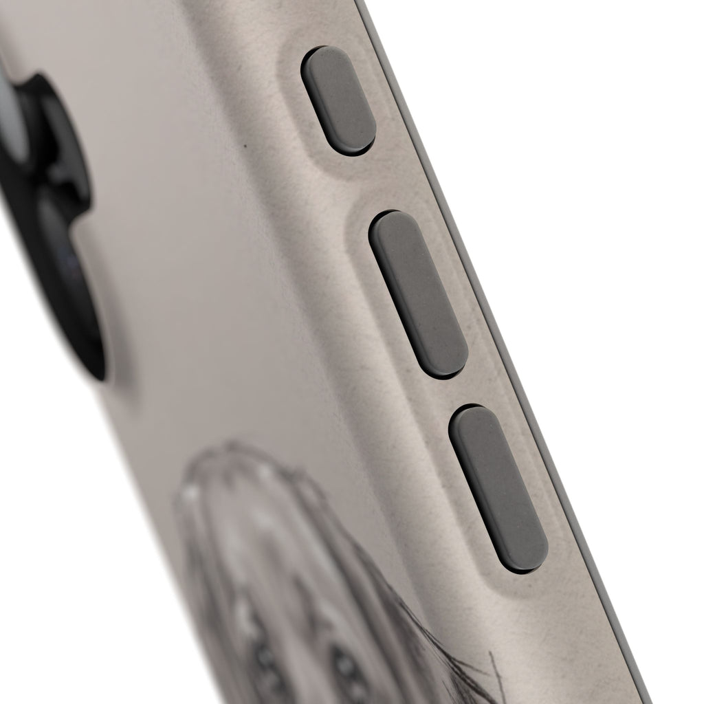 Charcoal Sketch Labrador Phone Case — Tough Magnetic Case with Wireless Charging