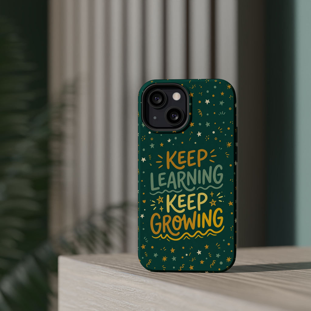 Keep Learning Keep Growing Teacher Phone Case — Wireless Charging Cover