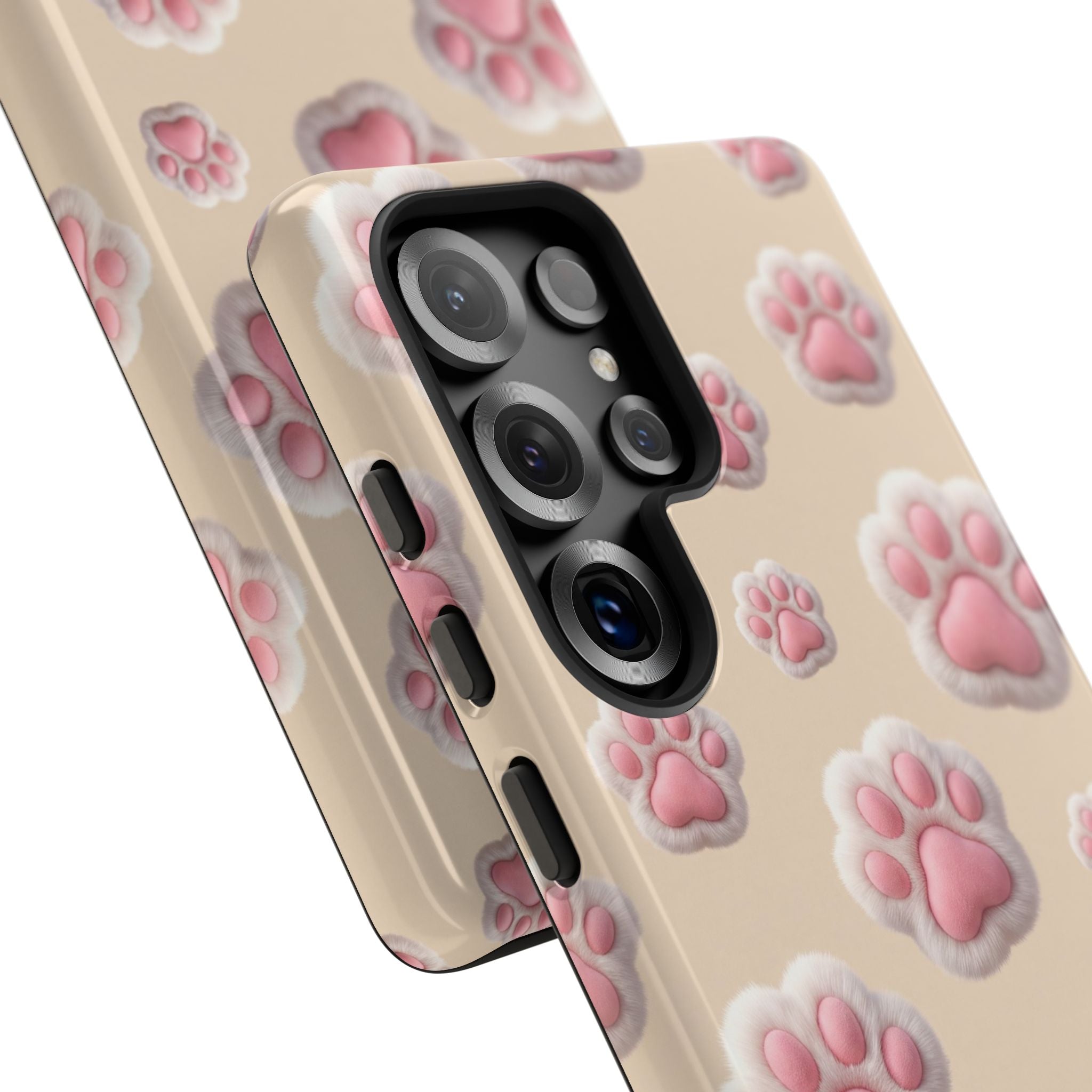 Golden Retriever Paw Print Phone Case | Cute Pink Paw Pattern for Dog Lovers | iPhone & Samsung
