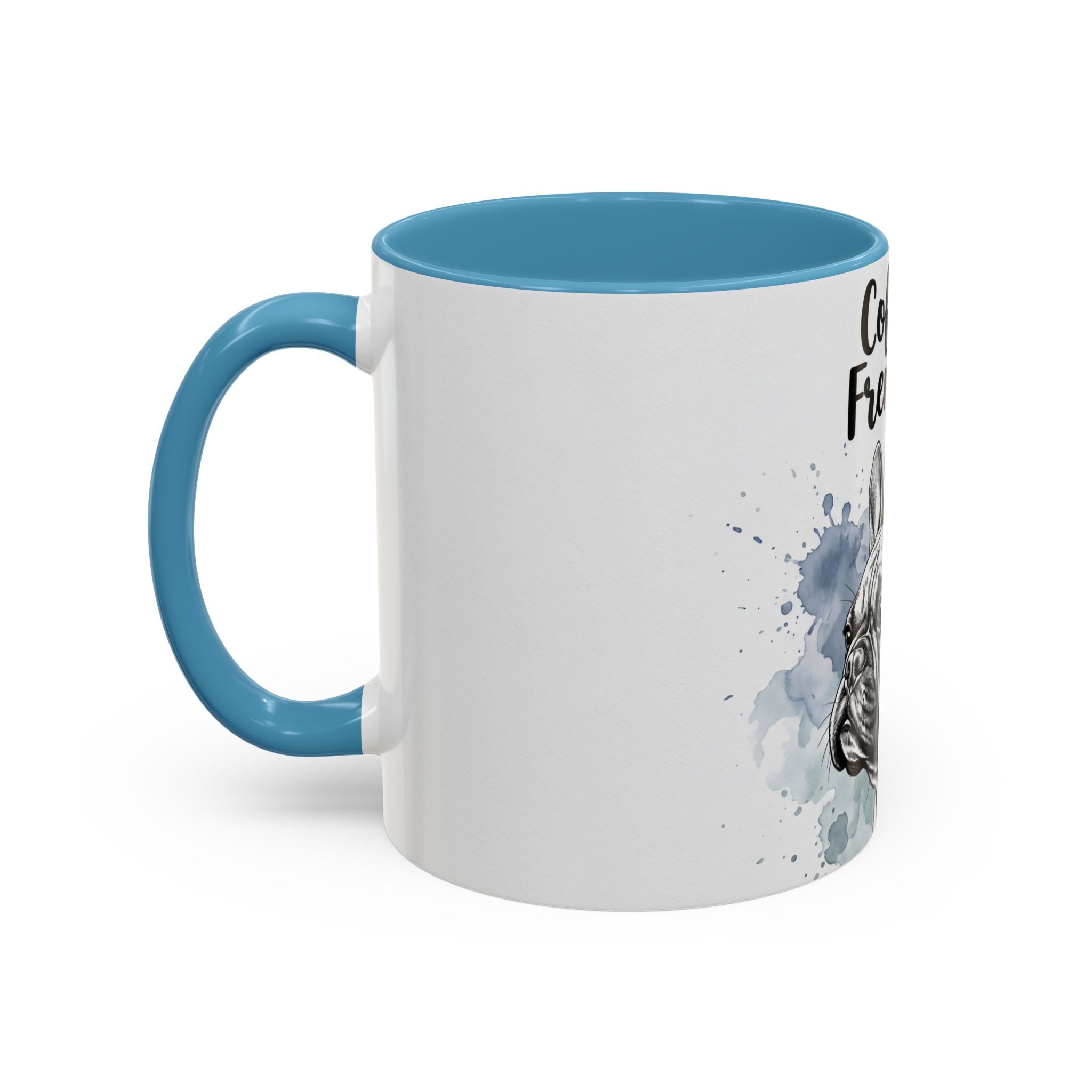 Coffee & Frenchies Mug | French Bulldog Lover Gift | Watercolor Dog Mug