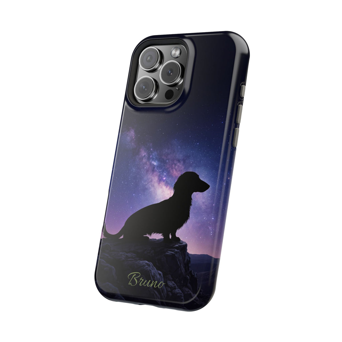 Personalized Dachshund Starry Night Phone Case — Wireless Charging Cover