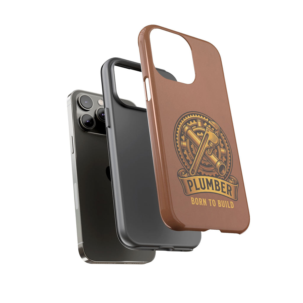 Plumber Born to Build Leather Phone Case - Samsung & iPhone Series