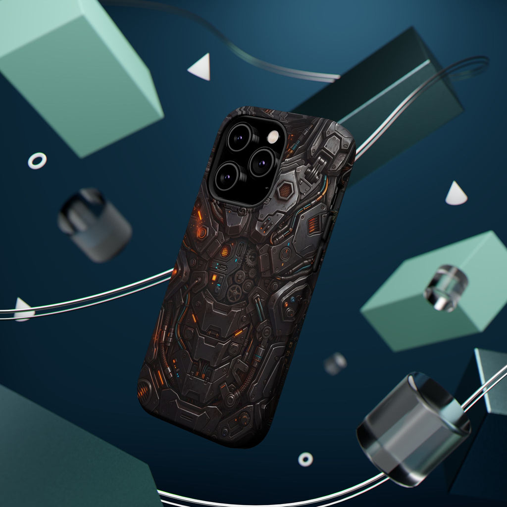 Mech Armor Phone Case — Industrial Circuit Wireless Charging Cover