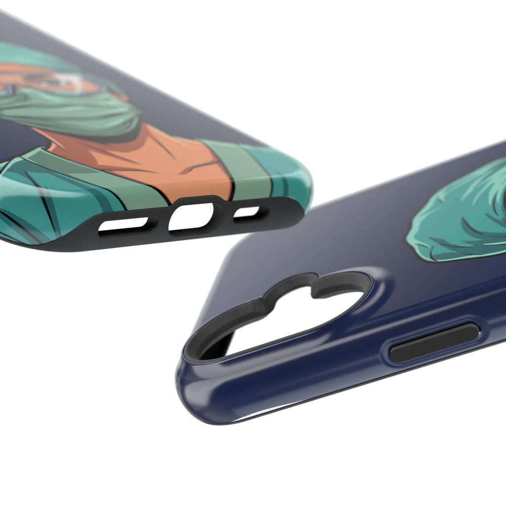 Bold Nurse Portrait Phone Case — Magnetic Wireless Charging Cover
