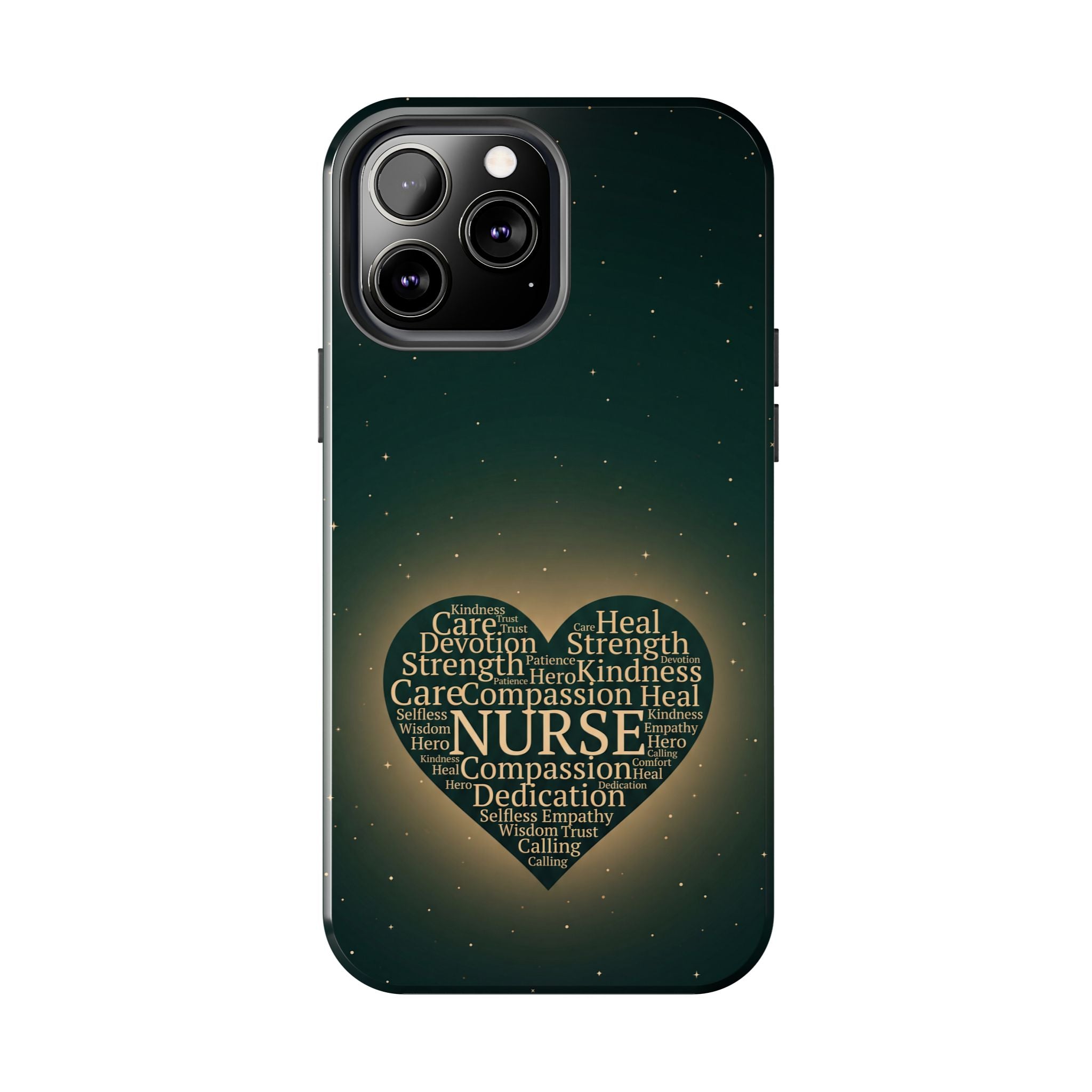 Nurse Heart Tough Phone Case — Inspirational Word Cloud Tribute - iphone and Samsung Galaxy series