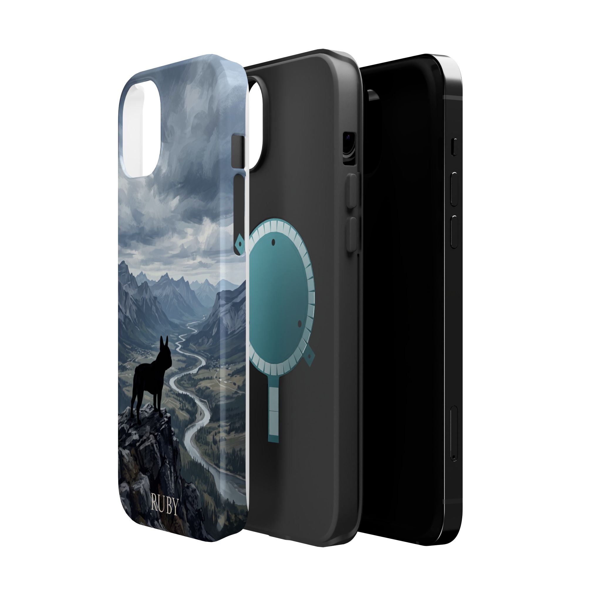 Personalized French Bulldog Mountain Valley Phone Case — Wireless Charging Cover