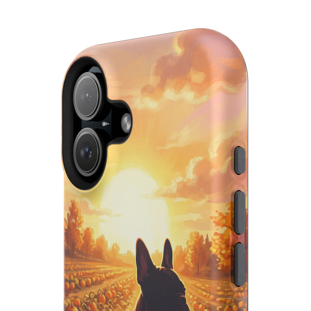 Personalized French Bulldog Pumpkin Patch Phone Case — Wireless Charging Cover