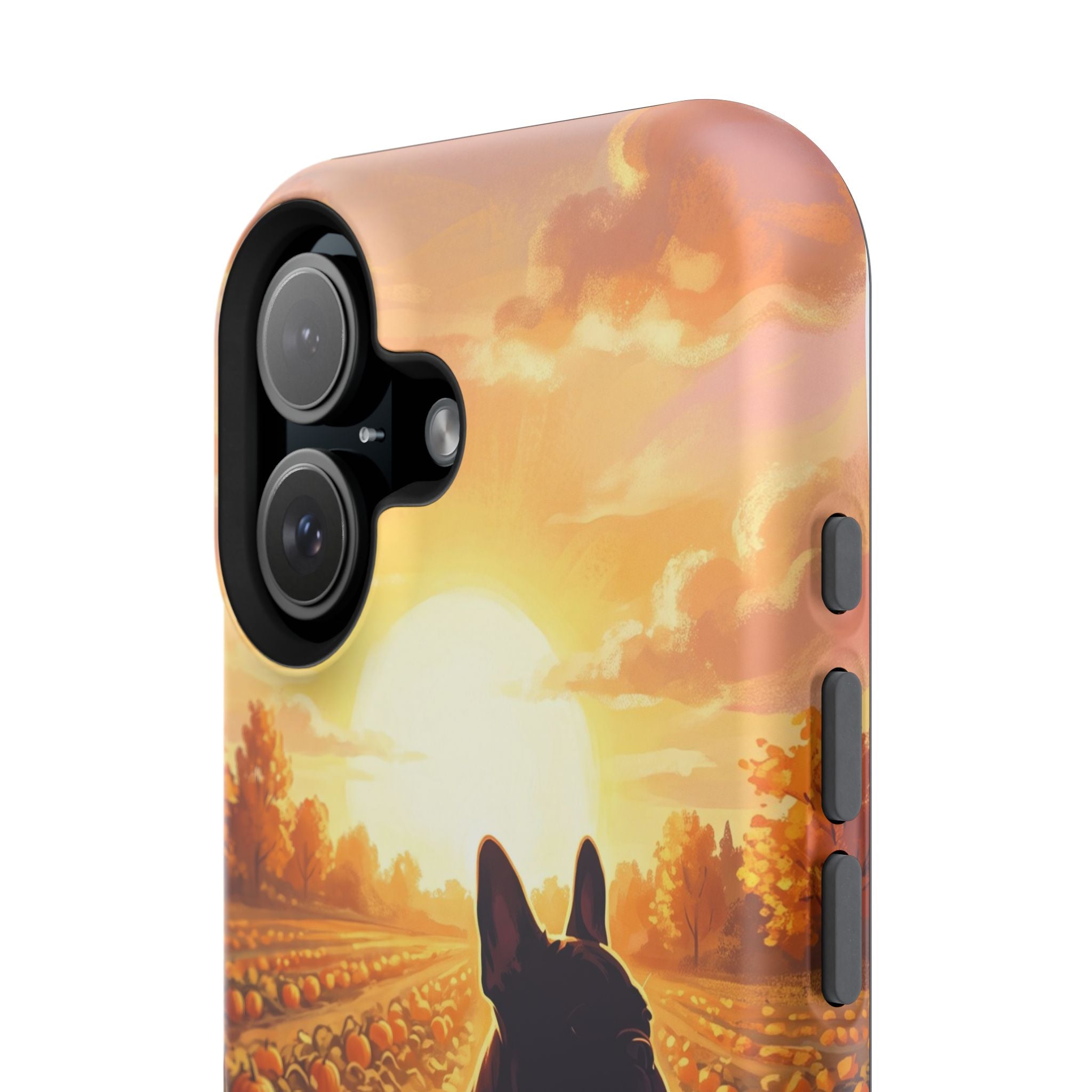 Personalized French Bulldog Pumpkin Patch Phone Case — Wireless Charging Cover