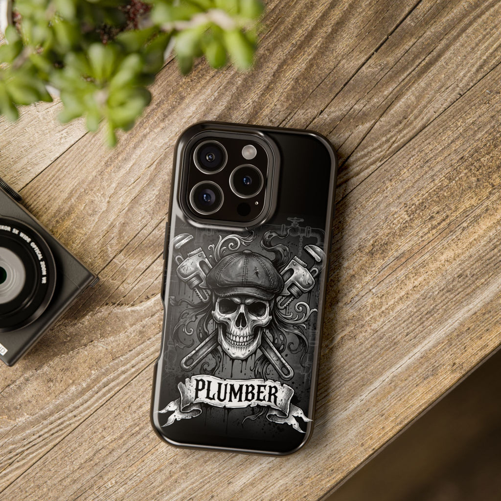 Skull & Wrenches Plumber Phone Case — Wireless Charging Cover