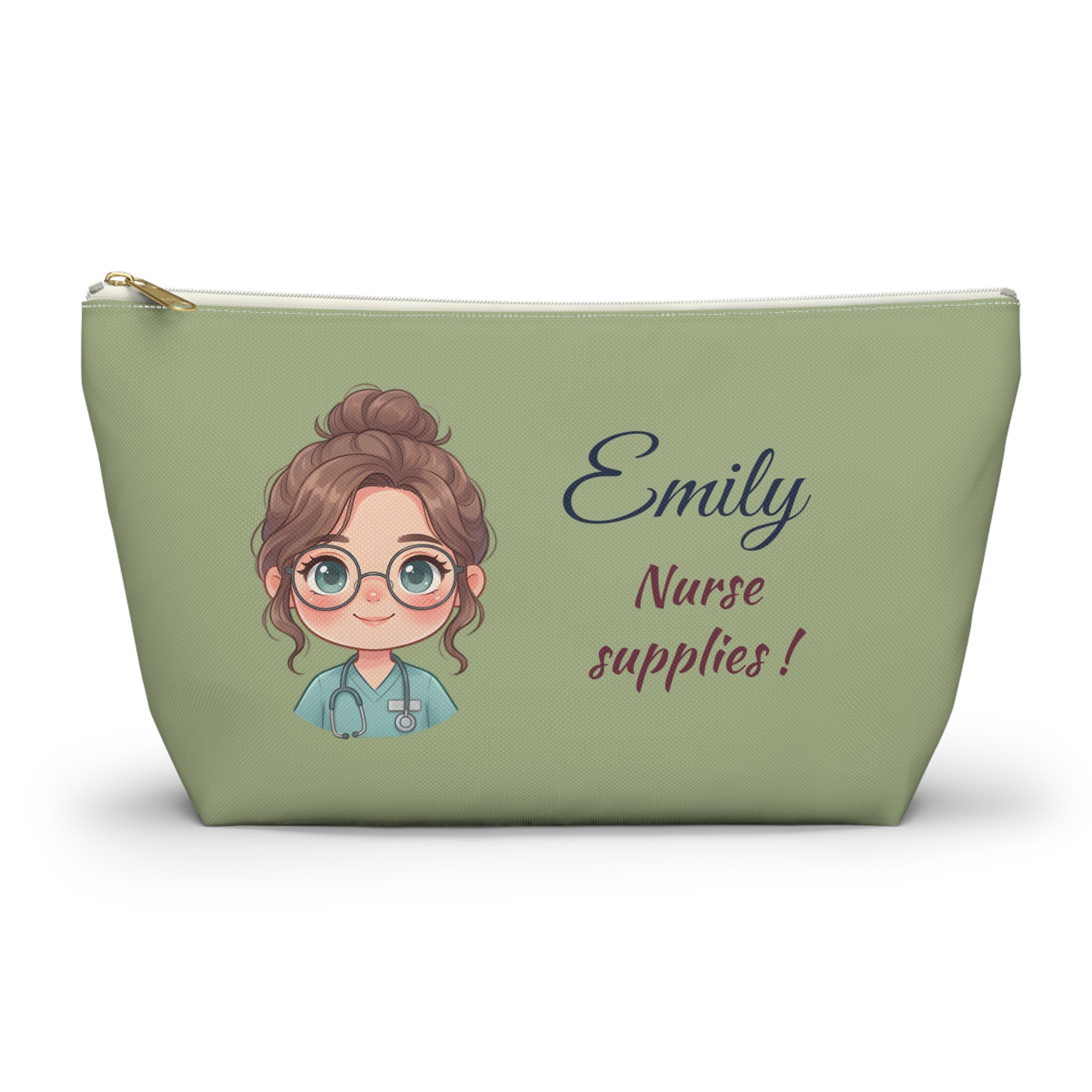 Personalized Nurse Pouch – Custom Name and Text Cosmetic Bag