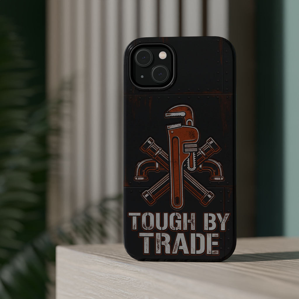 Tough By Trade Phone Case — Crossed Wrenches Wireless Charging Cover