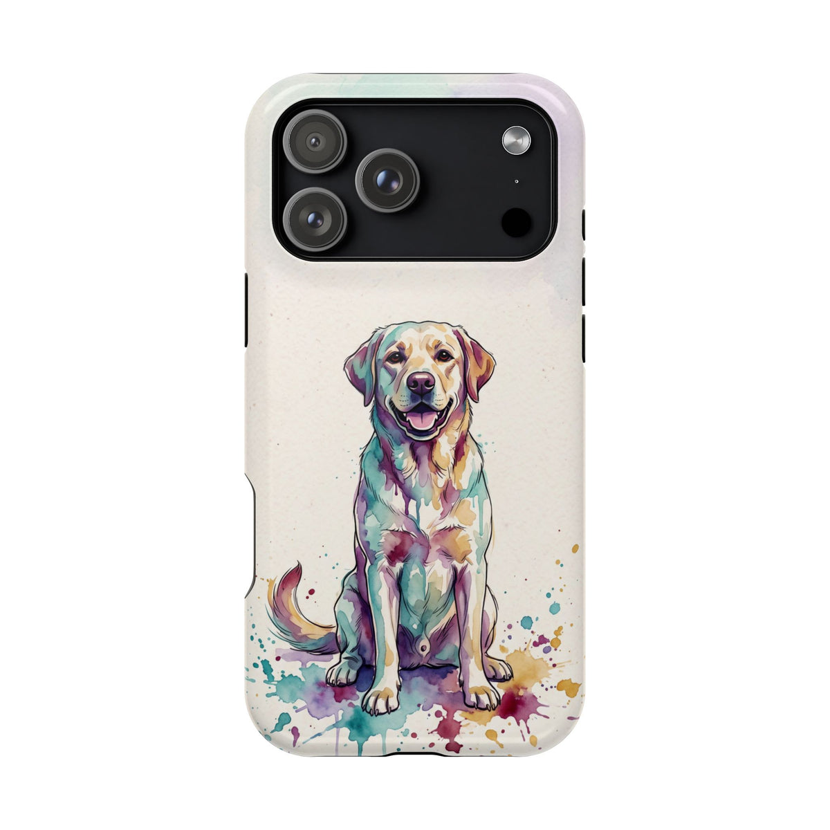 Watercolor Labrador Phone Case — Tough Magnetic Case with Wireless Charging