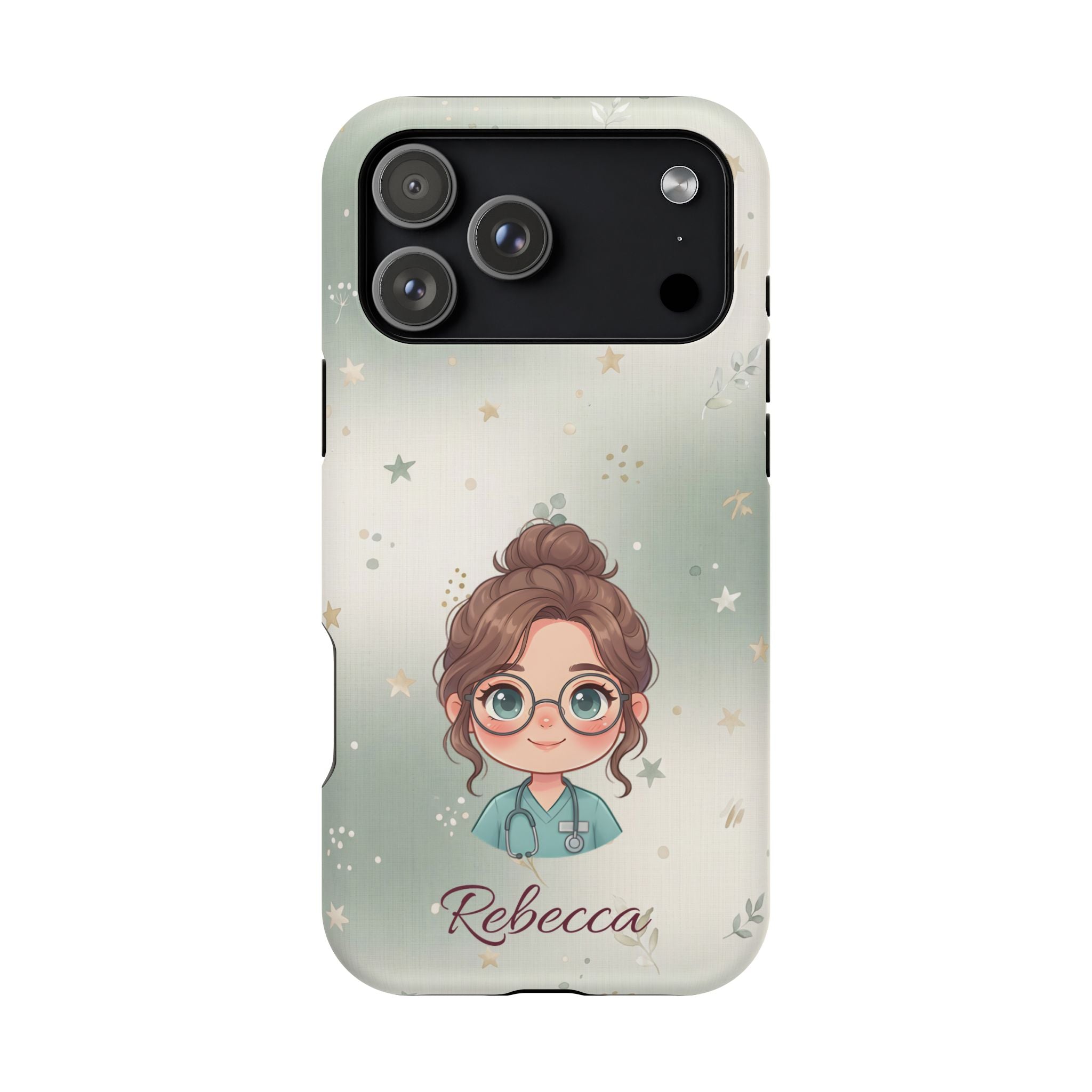 Personalized Starry Nurse Phone Case — Wireless Charging Cover
