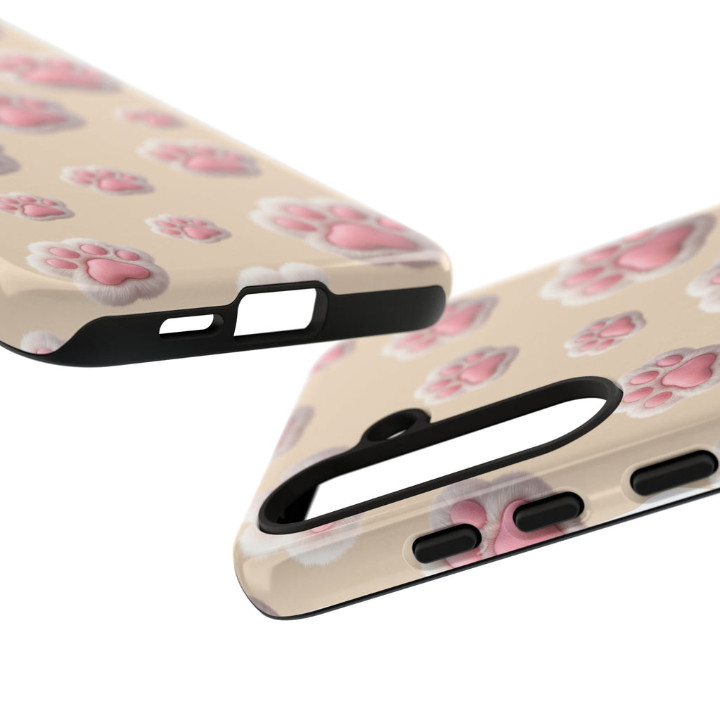 Golden Retriever Paw Print Phone Case | Cute Pink Paw Pattern for Dog Lovers | iPhone & Samsung