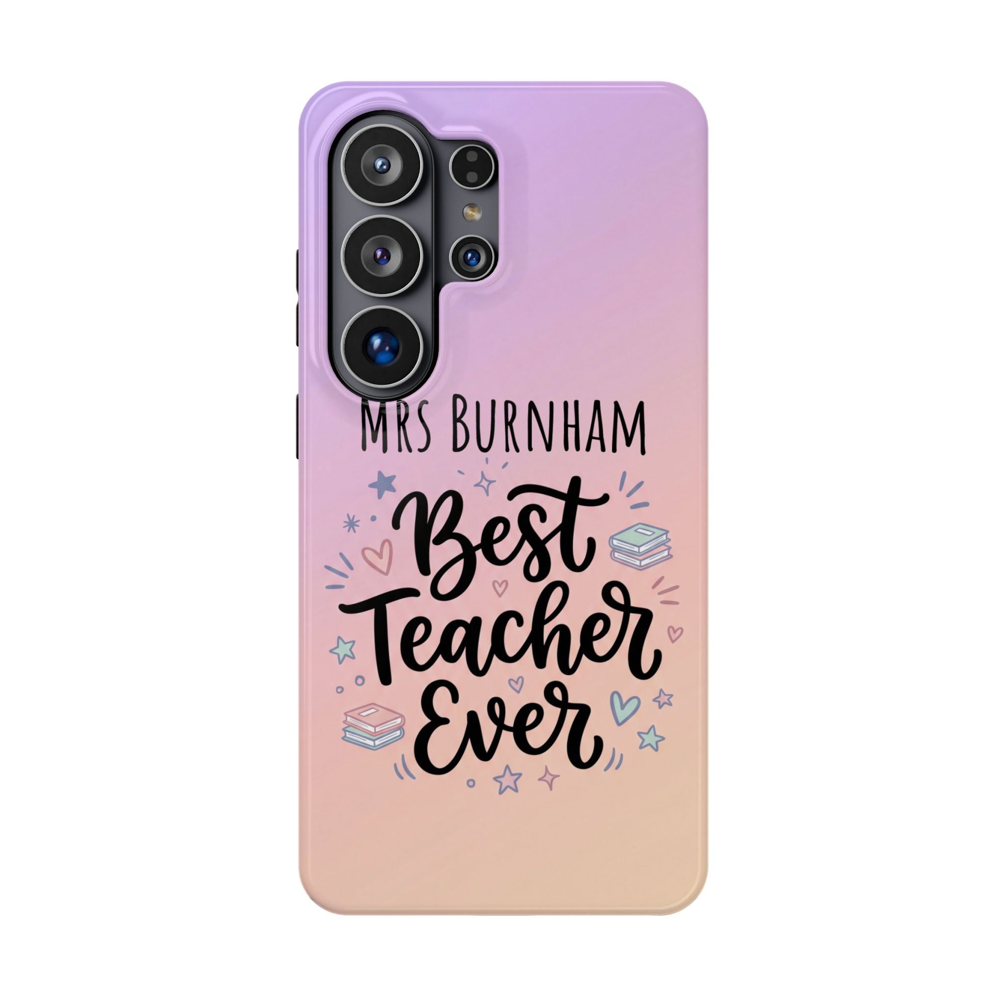 Best Teacher Ever Personalized Phone Case — Wireless Charging Cover