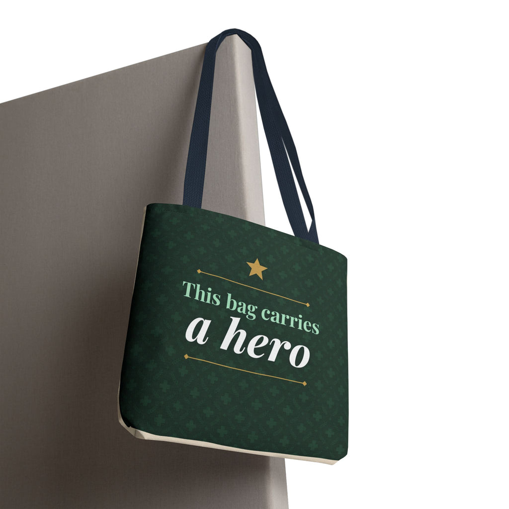 This Bag Carries a Hero Tote | Nurse Gift Tote Bag | Essential Worker Appreciation Gift | Premium Polyester Carry-All