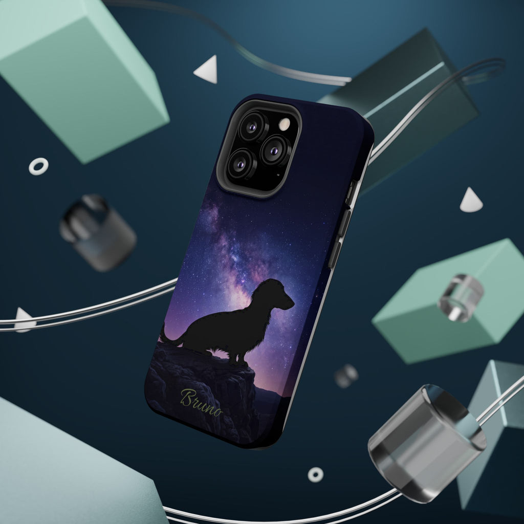 Personalized Dachshund Starry Night Phone Case — Wireless Charging Cover