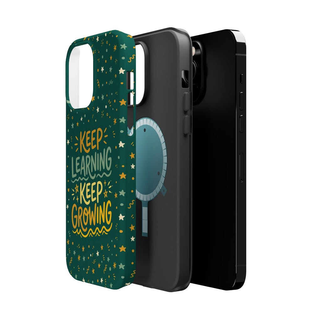 Keep Learning Keep Growing Teacher Phone Case — Wireless Charging Cover
