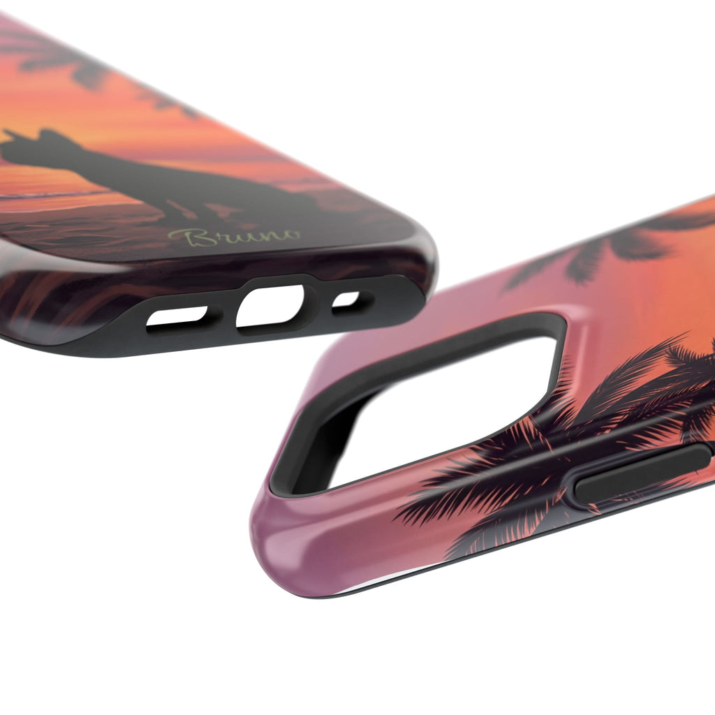 Personalized French Bulldog Tropical Beach Phone Case — Wireless Charging Cover